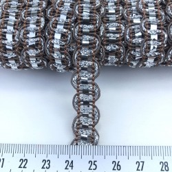 Kahverengi Gümüş Detaylı Zigzag Su Taşı-KHC-1138