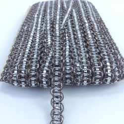 Kahverengi Gümüş Detaylı Zigzag Su Taşı-KHC-1138