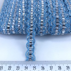 Turkuaz Gümüş Detaylı Zigzag Su Taşı-KHC-1140