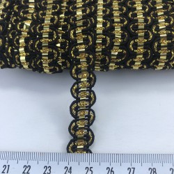 Siyah Gold Detaylı Zigzag Su Taşı-KHC-1142