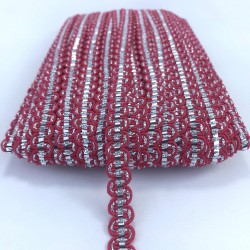 Kırmızı Gümüş Detaylı Zigzag Su Taşı-KHC-1143