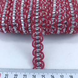 Kırmızı Gümüş Detaylı Zigzag Su Taşı-KHC-1143