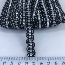 Siyah Gümüş Detaylı Zigzag Su Taşı-KHC-1145