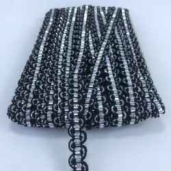 Siyah Gümüş Detaylı Zigzag Su Taşı-KHC-1145