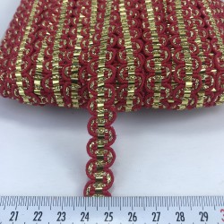 Gold Kırmızı Detaylı Zigzag Su Taşı-KHC-1156