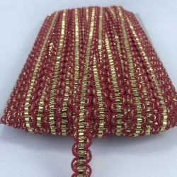 Gold Kırmızı Detaylı Zigzag Su Taşı-KHC-1156