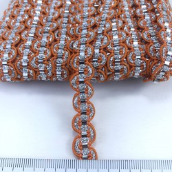 Turuncu Gümüş Detaylı Zigzag Su Taşı-KHC-1161