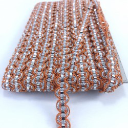 Turuncu Gümüş Detaylı Zigzag Su Taşı-KHC-1161