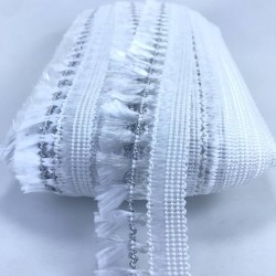 Beyaz Gümüş Saçak Püskül-KHC-1170