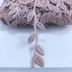 Pudra Saten Tek Yaprak Dekoratif Şerit-KHC-1179