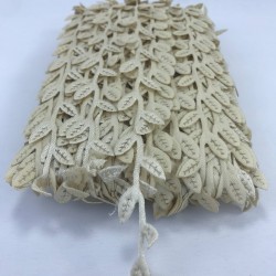 Krem Saten Tek Yaprak Dekoratif Şerit-KHC-1184 Krem Saten Tek Yaprak Dekoratif Şerit-KHC-1184