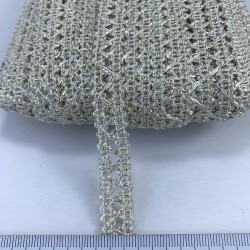 Krem Gold Simli Çapraz Dekoratif Şerit-KHC-1186 Krem Gold Simli Çapraz Dekoratif Şerit-KHC-1186
