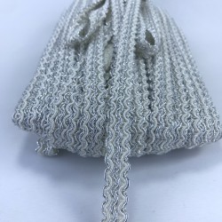 Krem Gümüş Kenarlı Dekoratif Şerit-KHC-1194 Krem Gümüş Kenarlı Dekoratif Şerit-KHC-1194