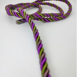 Mor Yeşil Karışık Renkli 10 mm Kalın Kordon-KHC-120