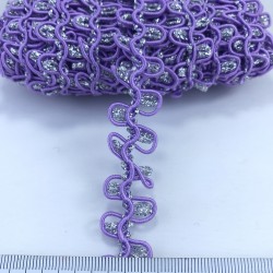 Lila Gümüş Çift Sıra Zigzag Su Taşı-KHC-1205 Lila Gümüş Çift Sıra Zigzag Su Taşı-KHC-1205