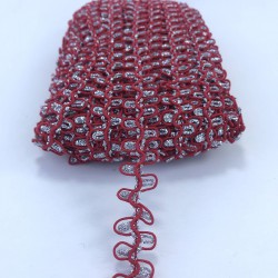 Kırmızı Gümüş Çift Sıra Zigzag Su Taşı-KHC-1206