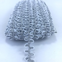 Beyaz Gümüş Çift Sıra Zigzag Su Taşı-KHC-1207