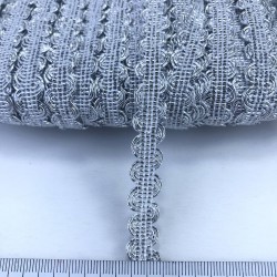 Gümüş Simli Çift Sıra Dekoratif Şerit-KHC-1212