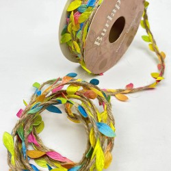 Renkli Hasırlı Yaprak Şerit-KHC-1231