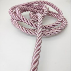 Pudra Gümüş Simli 10 mm Kalın Kordon-KHC-124