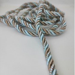 Turkuaz Vizon Renkli 10 mm Kalın Kordon-KHC-132