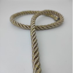 Vizon Sarı Simli 10 mm Kalın Kordon-KHC-134