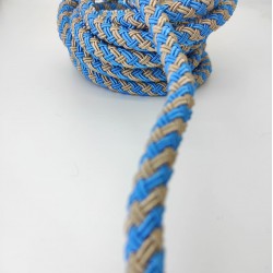 Koyu Turkuaz Vizon 10 mm Kalın Bambu Kordon-KHC-135 Koyu Turkuaz Vizon 10 mm Kalın Bambu Kordon-KHC-135