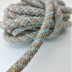 Turkuaz Vizon 10 mm Kalın Bambu Kordon-KHC-147