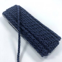 Lacivert Siyah Kordon 4 mm 10 Metre-KHC-166 Lacivert Siyah Kordon 4 mm 10 Metre-KHC-166