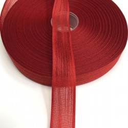 Kırmızı Keten Kurdele 2,5 cm-KK-1037 Kırmızı Keten Kurdele 2,5 cm-KK-1037