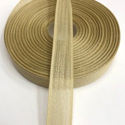 Bej Keten Kurdele 2,5 cm-KK-1039