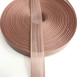 Açık Pudra Keten Kurdele 2,5 cm -KK-1041