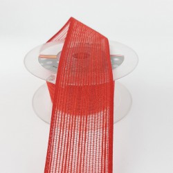 Kırmızı Efektli Keten Kurdele 4 cm-KK-1071 Kırmızı Efektli Keten Kurdele 4 cm-KK-1071