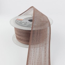 Açık Pembe Efektli Keten Kurdele 4 cm-KK-1074