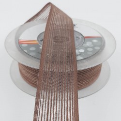 Kahve Efektli Keten Kurdele 2,5 cm-KK-1077 Kahve Efektli Keten Kurdele 2,5 cm-KK-1077