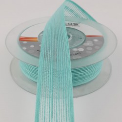 Açık Yeşil Efektli Keten Kurdele 2,5 cm-KK-1085