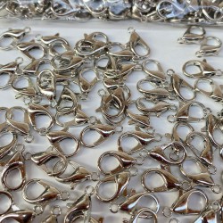 Nikel Rengi Kolye Ve Bileklik Aparatı Papağan Klips 50 Adet-KLPS-1005 Nikel Rengi Kolye Ve Bileklik Aparatı Papağan Klips 50 Adet-KLPS-1005