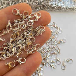 Nikel Rengi Kolye Ve Bileklik Aparatı Papağan Klips 250 Adet-KLPS-1015 Nikel Rengi Kolye Ve Bileklik Aparatı Papağan Klips 250 Adet-KLPS-1015