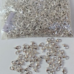 Gümüş Rengi Kolye Ve Bileklik Aparatı Papağan Klips 250 Adet-KLPS-1019 Gümüş Rengi Kolye Ve Bileklik Aparatı Papağan Klips 250 Adet-KLPS-1019