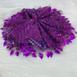 Mor Renk Pullu Halay Mendili,Düğün Gelin Damat Düğün Nedime Kına Söz Nişan Sünnet Mendil 10 Adet Mor-KM-1007