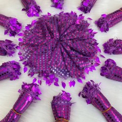 Mor Renk Pullu Halay Mendili,Düğün Gelin Damat Düğün Nedime Kına Söz Nişan Sünnet Mendil 10 Adet Mor-KM-1007