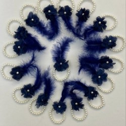 Lacivert Nedime Bilekliği Bride To Be Bekarlığa Veda Partisi Kına Düğün Kına Gecesi Bileklik 10 Adet-KM-1015