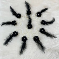 Siyah Nedime Bilekliği Bride To Be Bekarlığa Veda Partisi Kına Düğün Kına Gecesi Bileklik 10 Adet-KM-1017