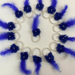 Saks Mavi Nedime Bilekliği Bride To Be Bekarlığa Veda Partisi Kına Düğün Kına Gecesi Bileklik 10 Adet-KM-1019