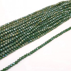 Kaplama Koyu Yeşil Kristal Boncuk 8 mm-KRB-1029