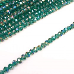 Janjanlı Kaplama Yeşil Kristal Boncuk 8 mm-KRB-1030