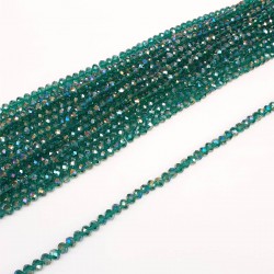 Janjanlı Kaplama Yeşil Kristal Boncuk 8 mm-KRB-1030