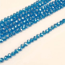 Janjanlı Mavi Kristal Boncuk 8 mm-KRB-1031