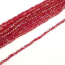 Janjanlı Koyu Kırmızı Kristal Boncuk 8 mm-KRB-1033