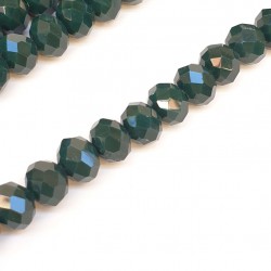 Mat Koyu Yeşil Kristal Boncuk 8 mm-KRB-1037